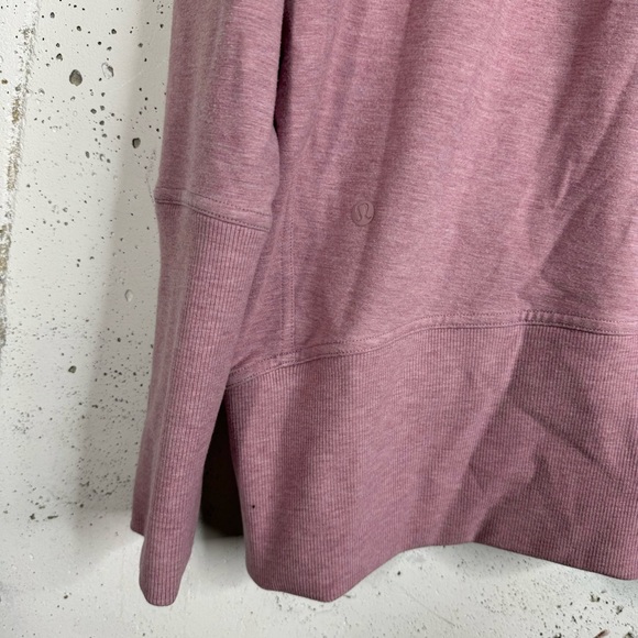 Lululemon Heathered Vintage Mauve High Lines Pullover Cowl Neck Sweater 12 - Picture 10 of 11